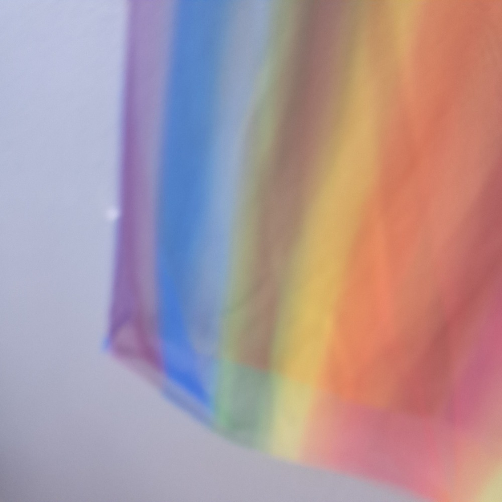 Rainbow Mesh Skirt Womens Small Y2K Indie Jewel-Tone Striped Midi Festival Wear - Picture 6 of 12